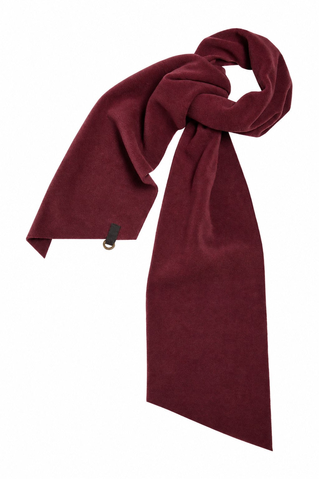 A burgundy coloured fleece scarf by Henriette Steffensen