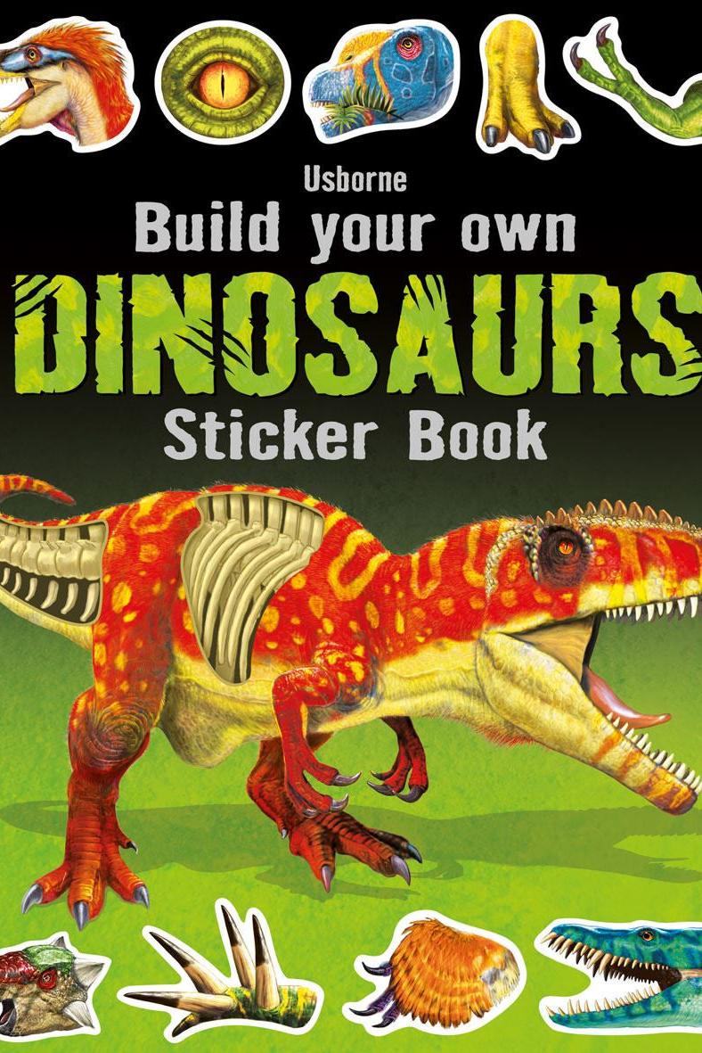 A build your own dinosaur sticker book for children