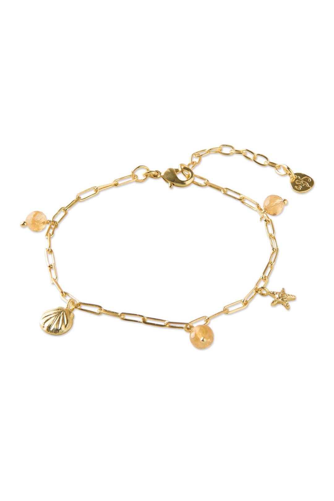 A Beautiful Story Imaginary Citrine Bracelet Gold Plated