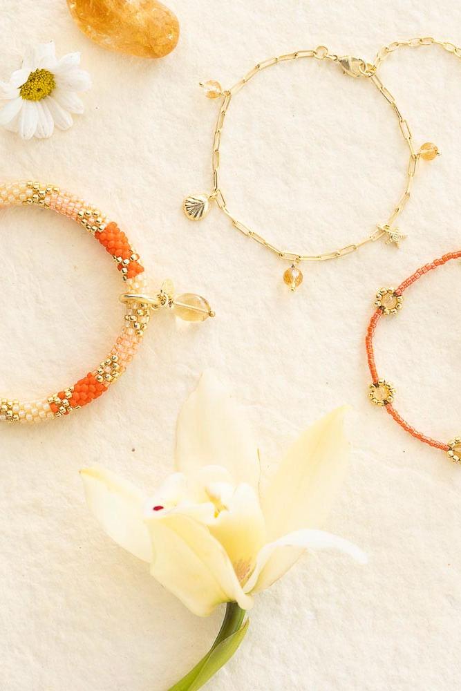 A Beautiful Story Imaginary Citrine Bracelet Gold Plated