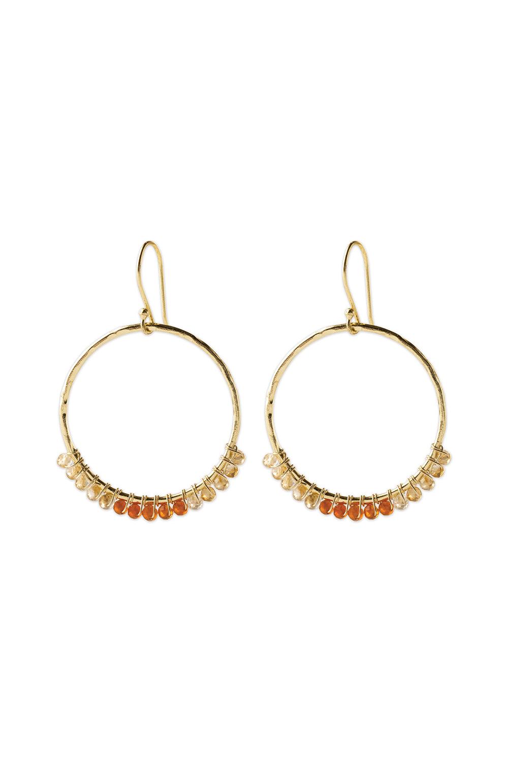 A Beautiful Story Emerging Citrine Carnelian Earrings