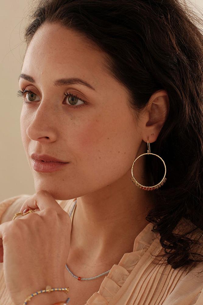 A Beautiful Story Emerging Citrine Carnelian Earrings