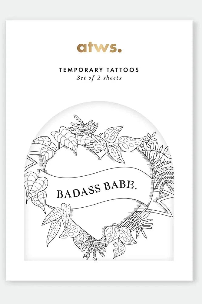 All The Ways To Say Badass Babe Tattoo Set-Gifts-Ohh! By Gum - Shop Sustainable
