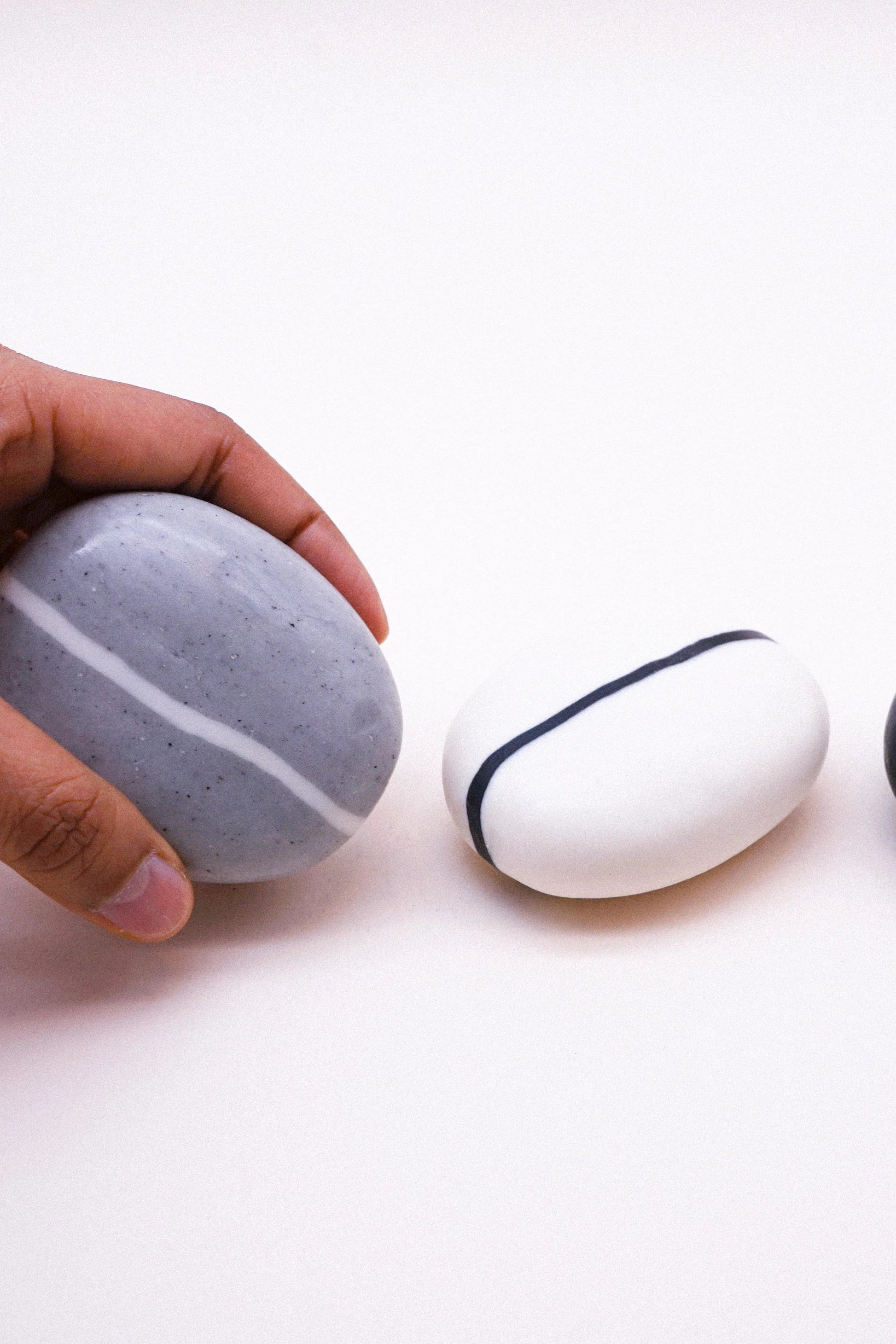 Assorted Large Stripe Pebble Soap-Toiletries-Ohh! By Gum - Shop Sustainable