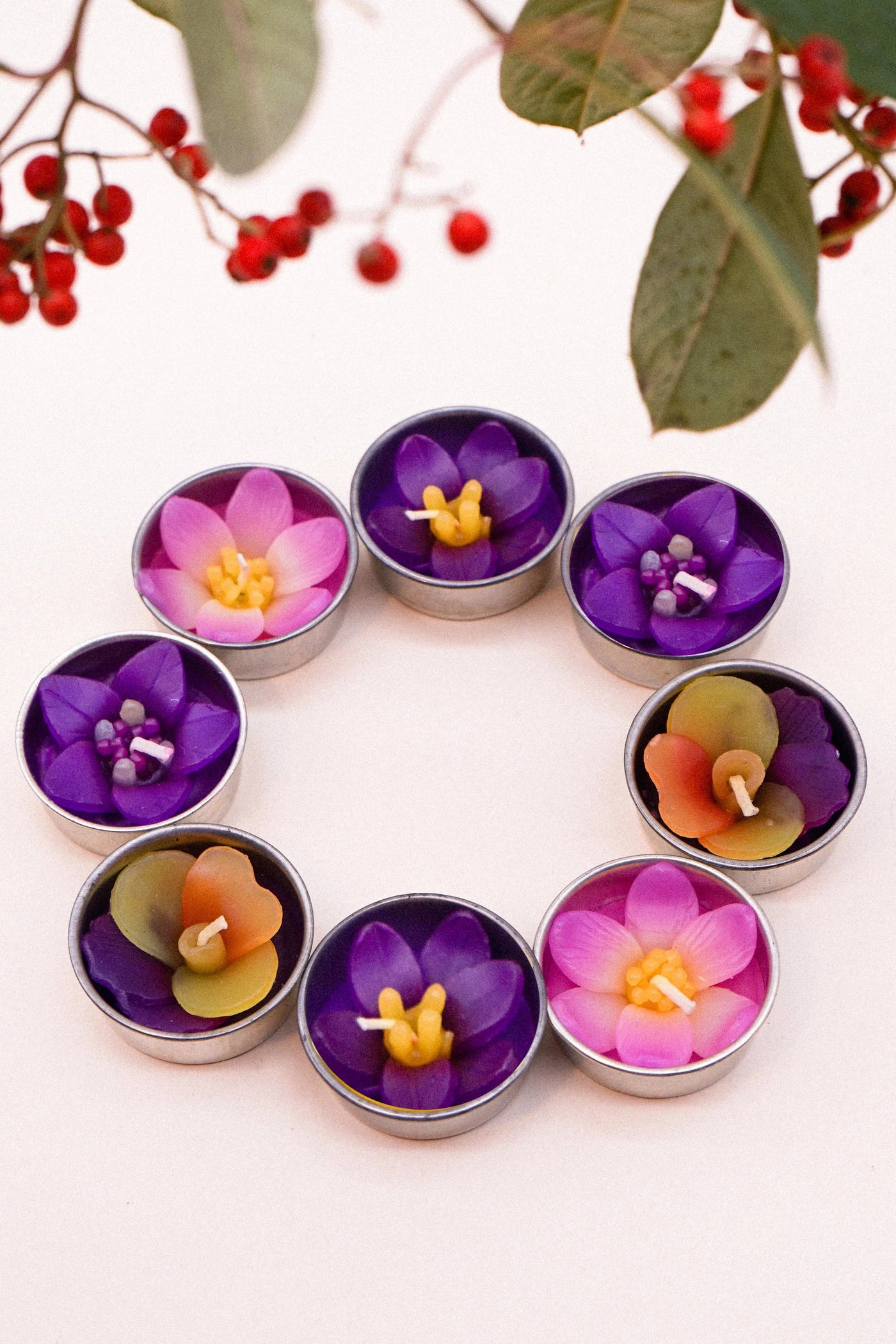 Assorted Purple Garden Scented Tealights-Gifts-Ohh! By Gum - Shop Sustainable