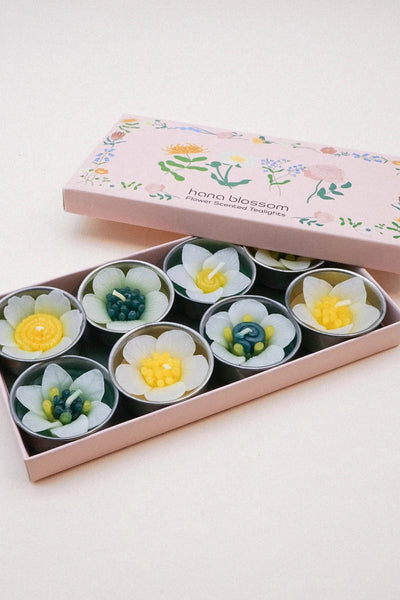 Assorted White Garden Flower Scented Tealights-Gifts-Ohh! By Gum - Shop Sustainable