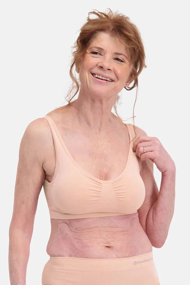 Bamboo Basic Ladies BB Fleur Knitted Seamless Padded Bra-Womens-Ohh! By Gum - Shop Sustainable