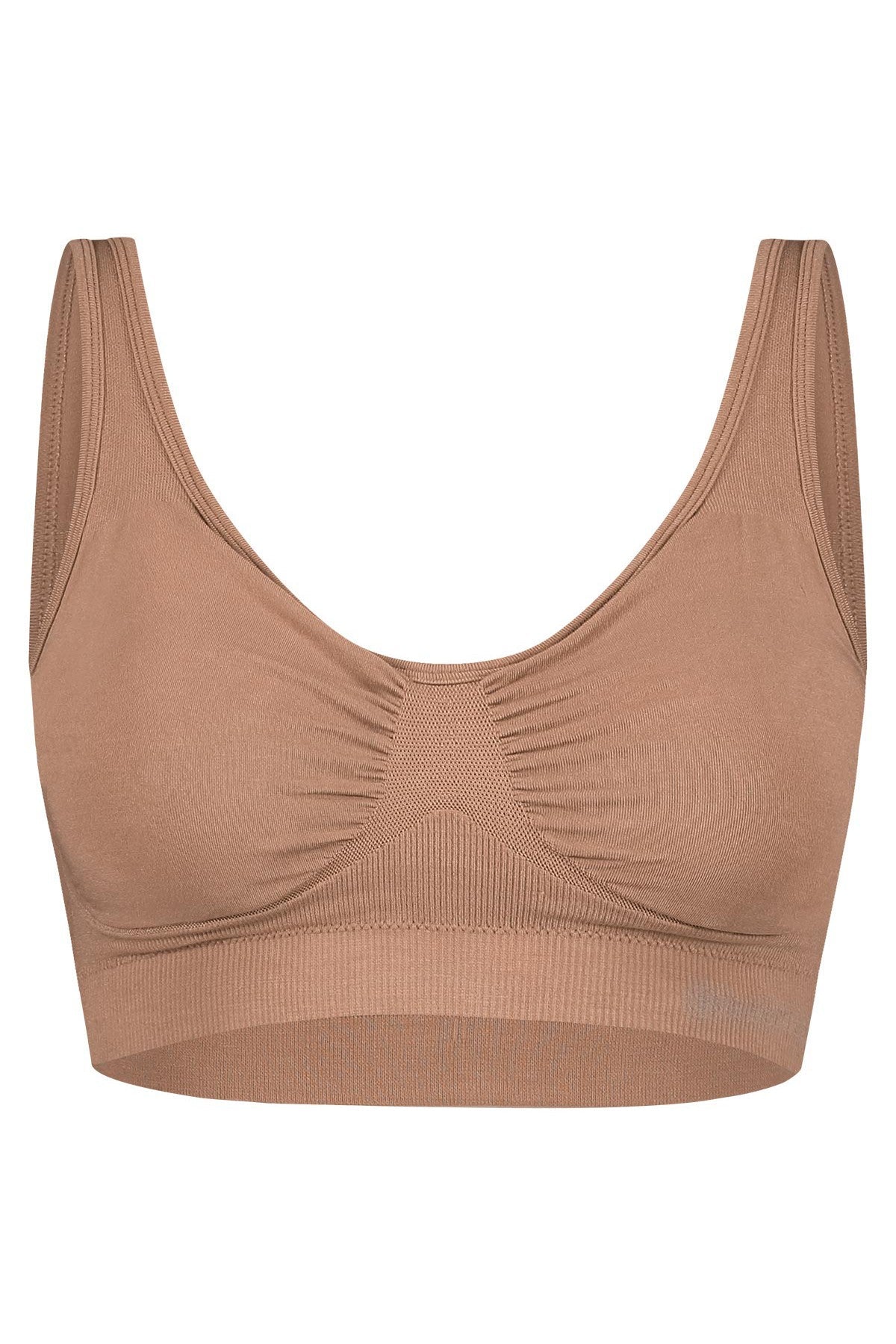 Bamboo Basic Ladies BB Fleur Knitted Seamless Padded Bra-Womens-Ohh! By Gum - Shop Sustainable