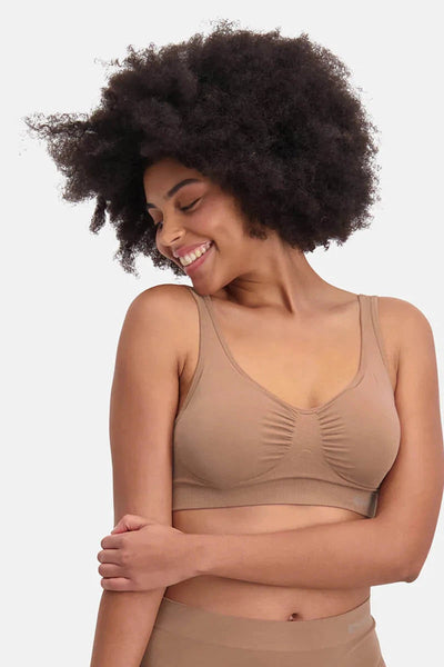 Bamboo Basic Ladies BB Fleur Knitted Seamless Padded Bra-Womens-Ohh! By Gum - Shop Sustainable