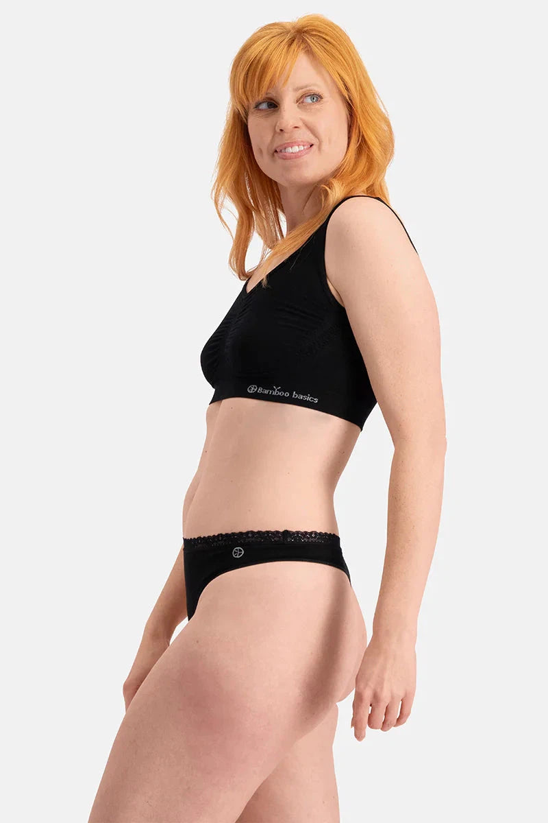 Bamboo Basics Ladies BB Amber Seamless Thong With Lace Edge 3-pack-Womens-Ohh! By Gum - Shop Sustainable