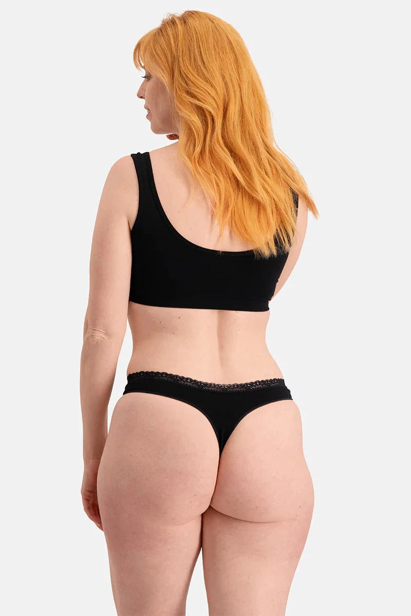 Bamboo Basics Ladies BB Amber Seamless Thong With Lace Edge 3-pack-Womens-Ohh! By Gum - Shop Sustainable