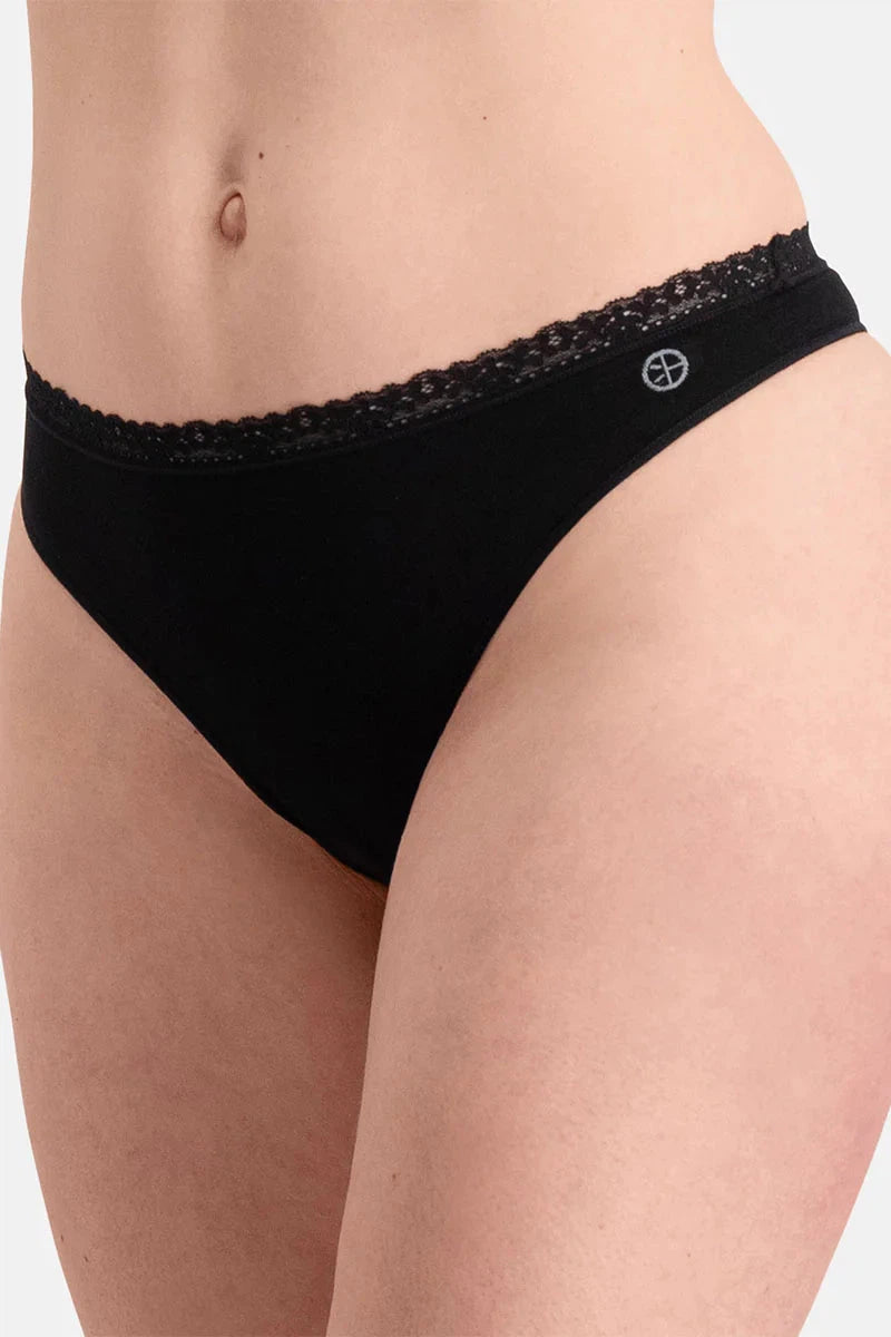 Bamboo Basics Ladies BB Amber Seamless Thong With Lace Edge 3-pack-Womens-Ohh! By Gum - Shop Sustainable
