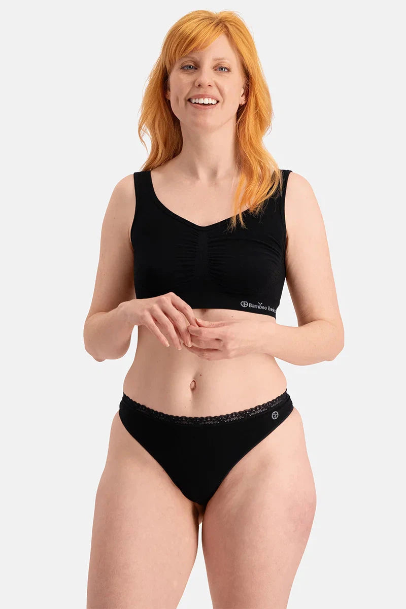 Bamboo Basics Ladies BB Amber Seamless Thong With Lace Edge 3-pack-Womens-Ohh! By Gum - Shop Sustainable