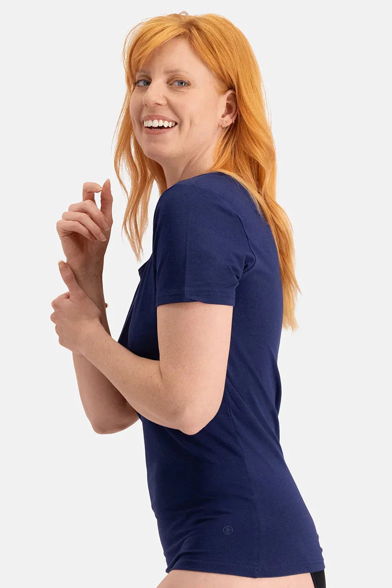 Bamboo Basics Ladies BB Kate Knitted T-Shirt Round Neck 2-pack-Womens-Ohh! By Gum - Shop Sustainable
