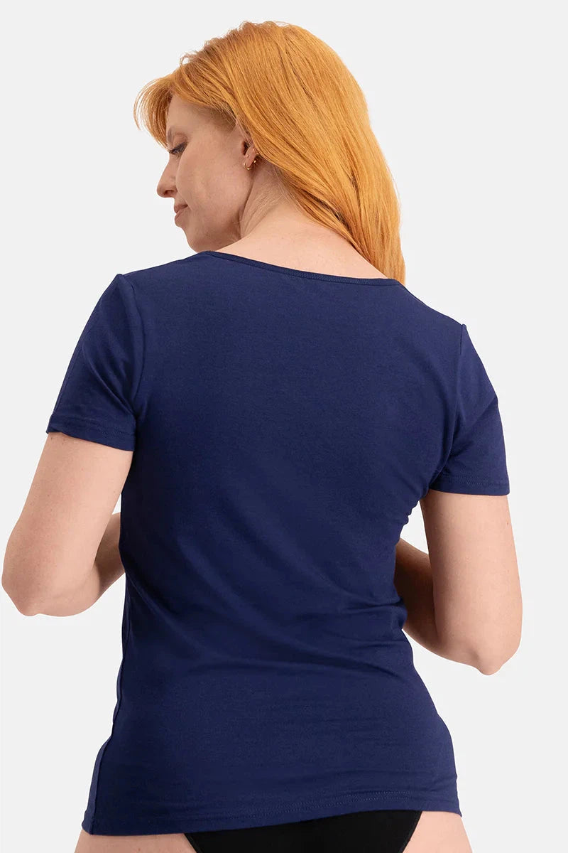 Bamboo Basics Ladies BB Kate Knitted T-Shirt Round Neck 2-pack-Womens-Ohh! By Gum - Shop Sustainable