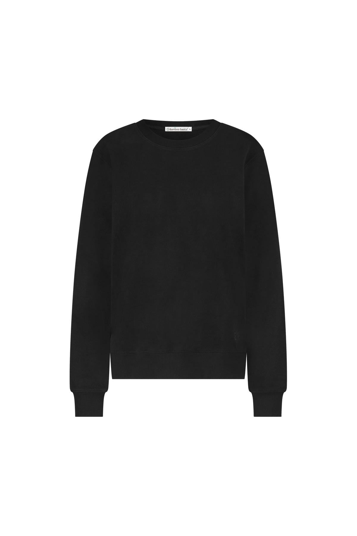 Black bamboo sweatshirt on a white background