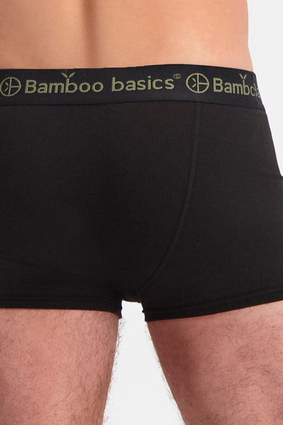 Bamboo Basics Liam Mens BB Knitted Trunk Black Boxershorts 3-pack