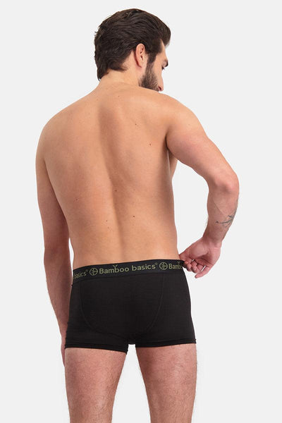 Bamboo Basics Liam Mens BB Knitted Trunk Black Boxershorts 3-pack