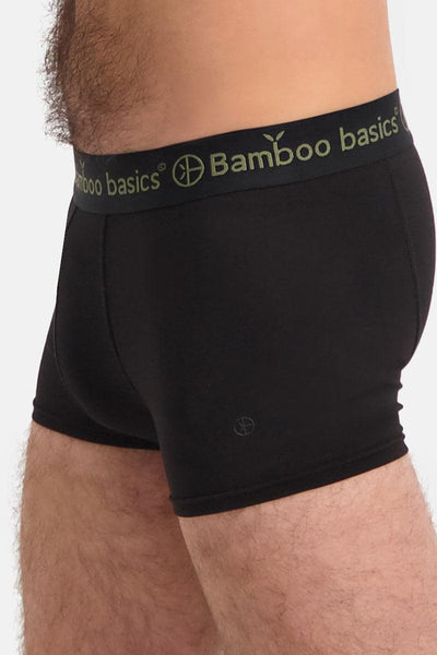 Bamboo Basics Liam Mens BB Knitted Trunk Black Boxershorts 3-pack