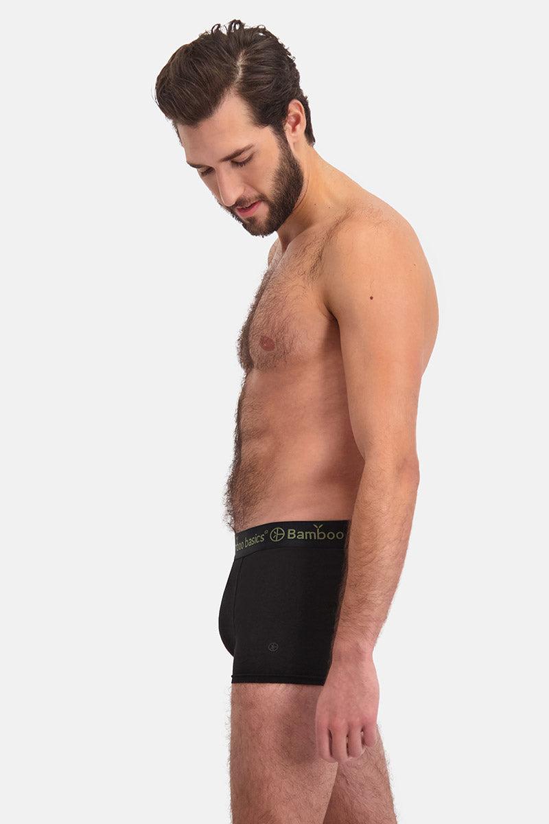 Bamboo Basics Liam Mens BB Knitted Trunk Black Boxershorts 3-pack