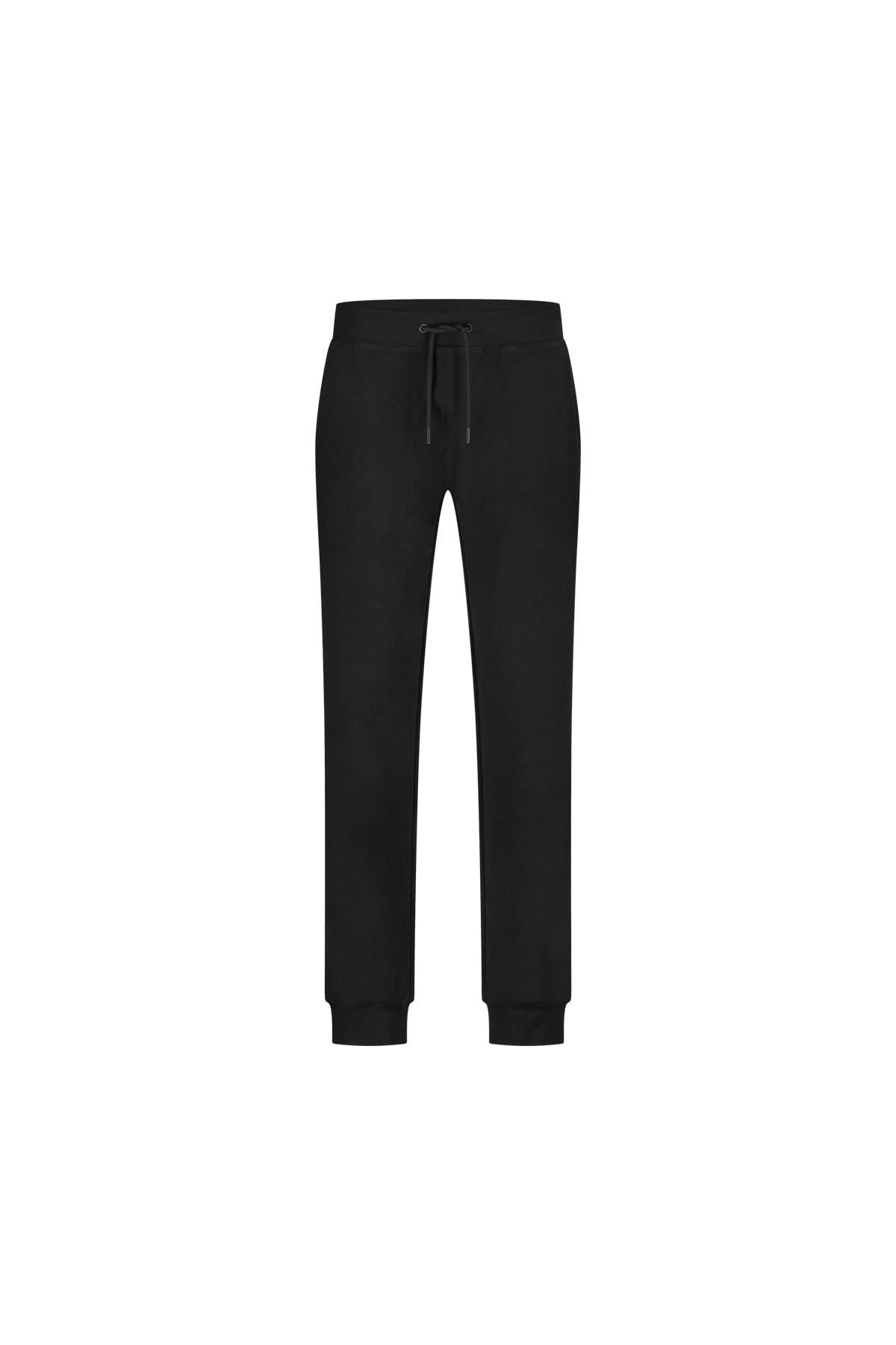 Black bamboo sweatpants on a white background
