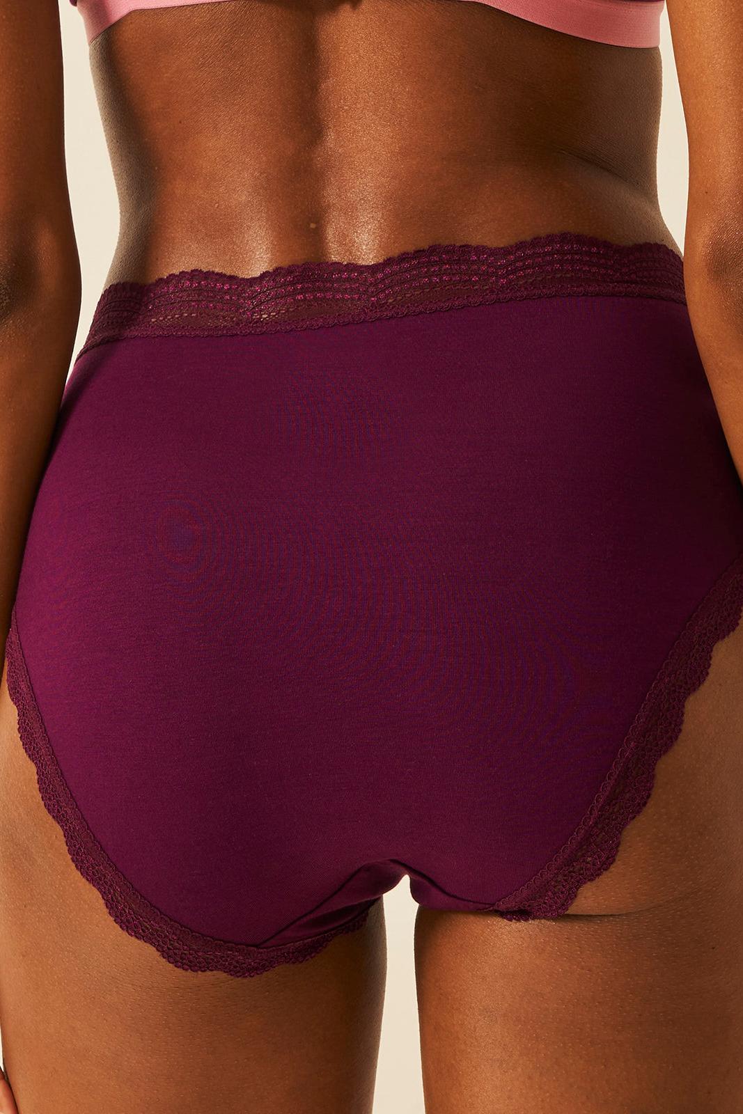 Stripe & Stare High Rise Four Pack - Black Cherry