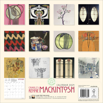 Charles Rennie Mackintosh Wall Calendar 2024-Books-Ohh! By Gum - Shop Sustainable
