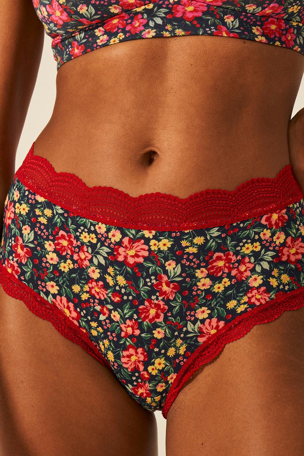 Stripe & Stare High Rise Four Pack - Cherry Bloom