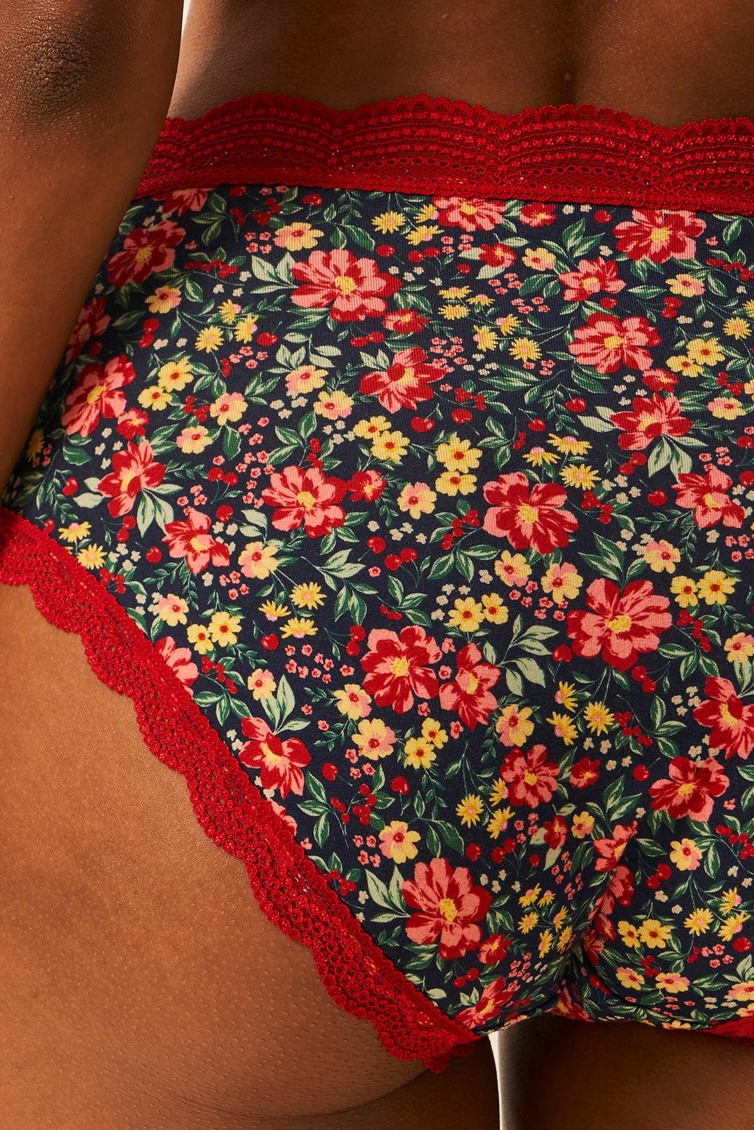 Stripe & Stare High Rise Four Pack - Cherry Bloom