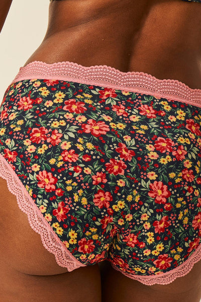 Stripe & Stare High Rise Four Pack - Cherry Bloom