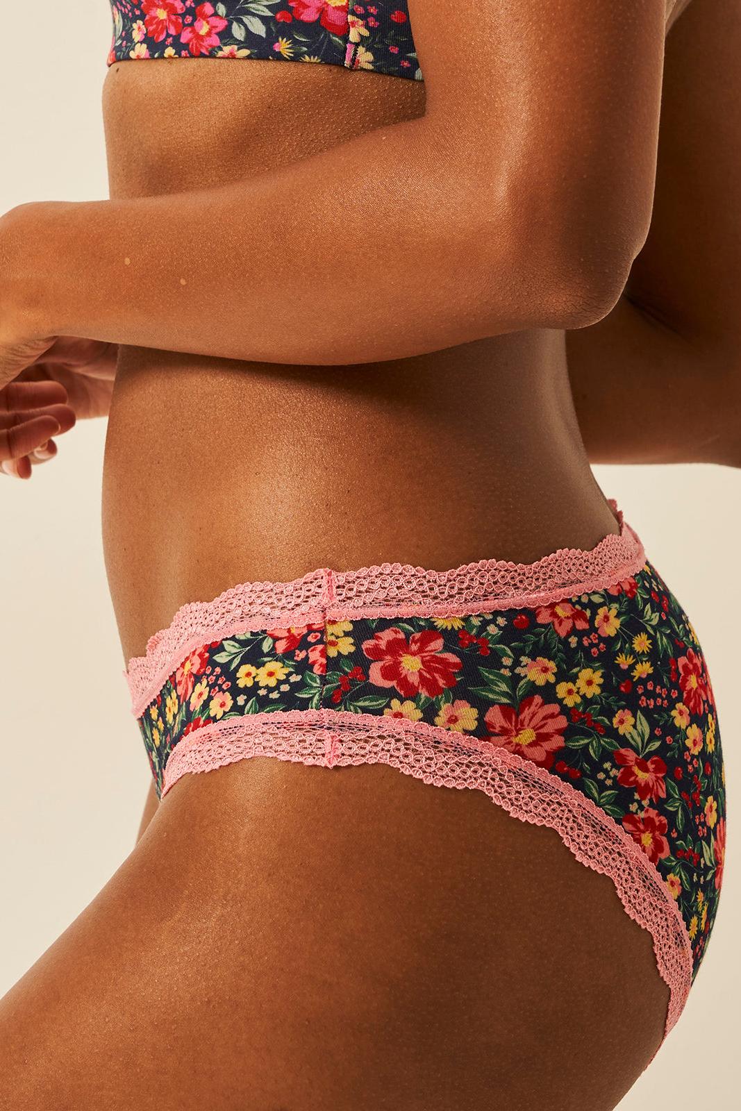 Stripe & Stare Knicker Four Pack - Cherry Bloom