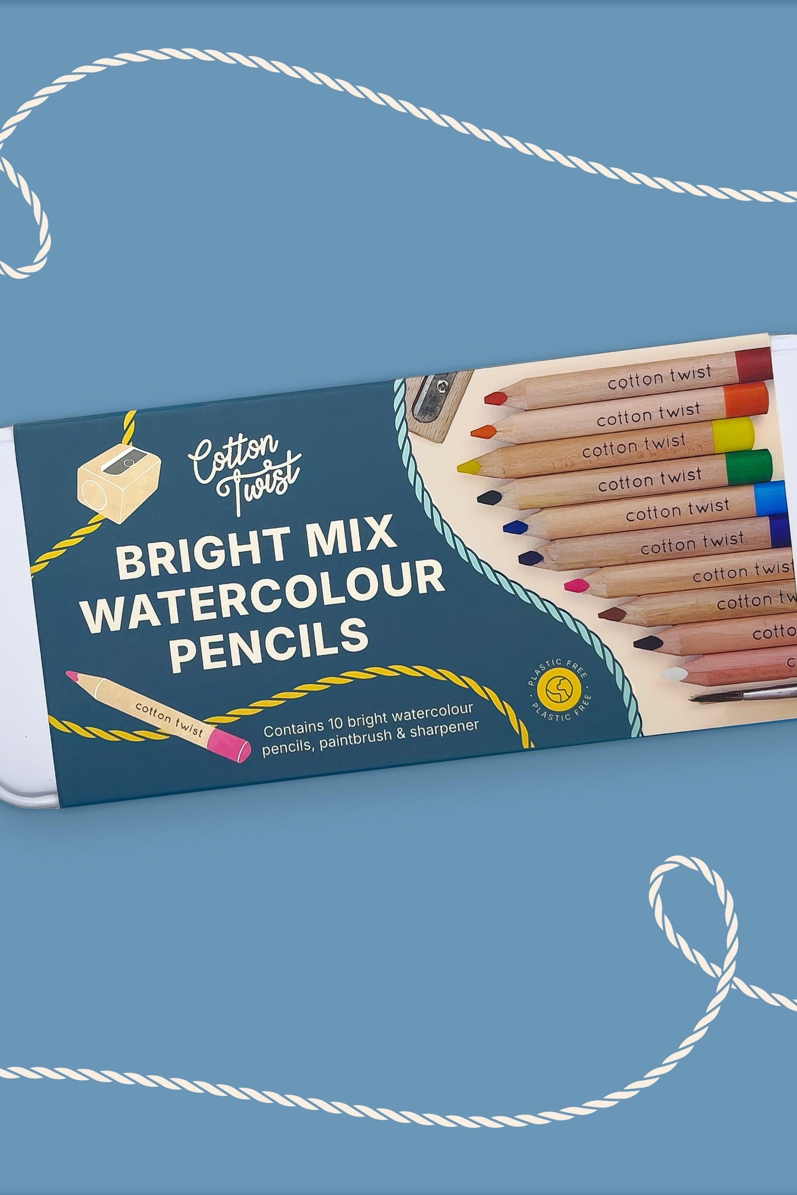 Cotton Twist Bright Mix Watercolour Pencils Set - Ohh! By Gum