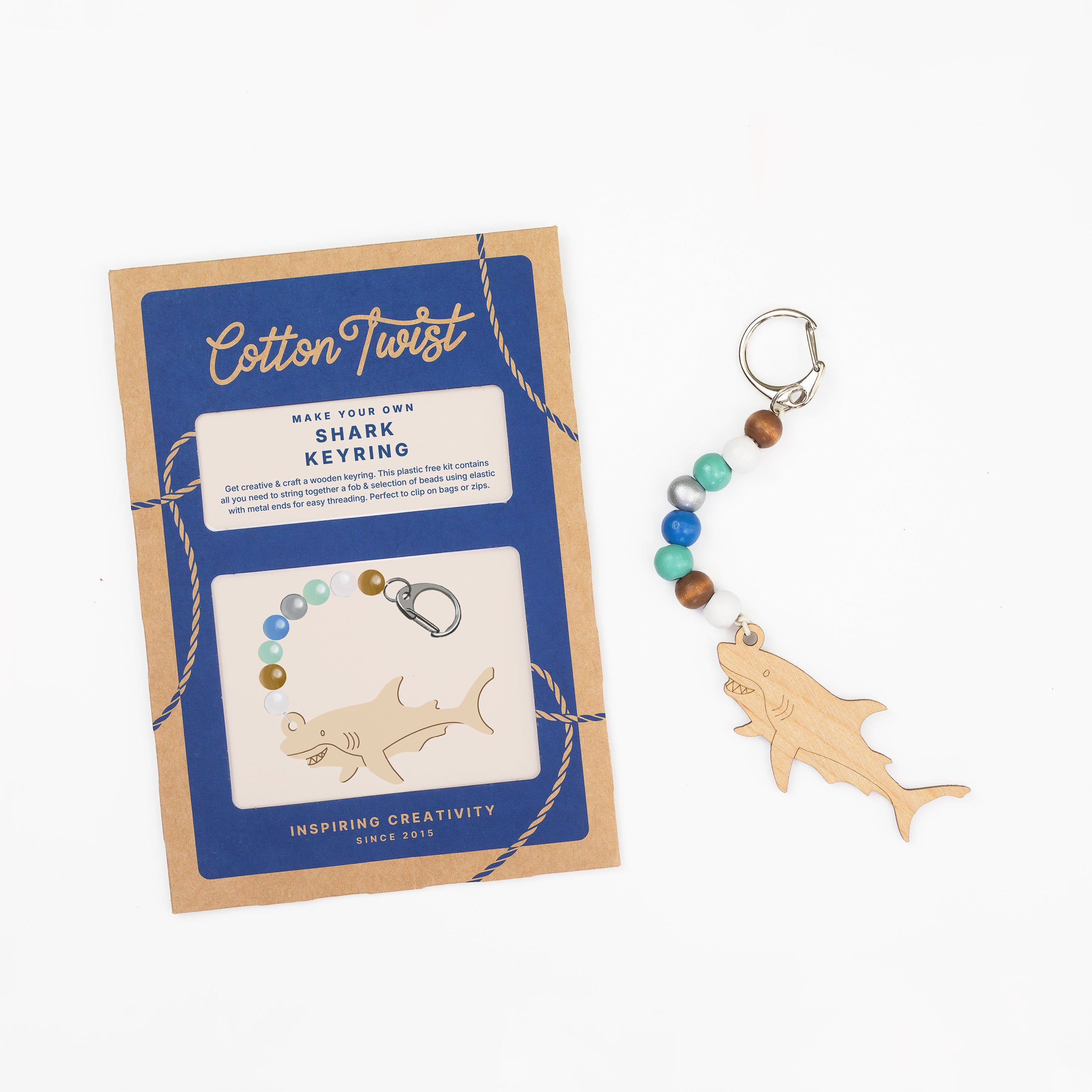 Cotton Twist Make Your Own Shark Keyring Kit