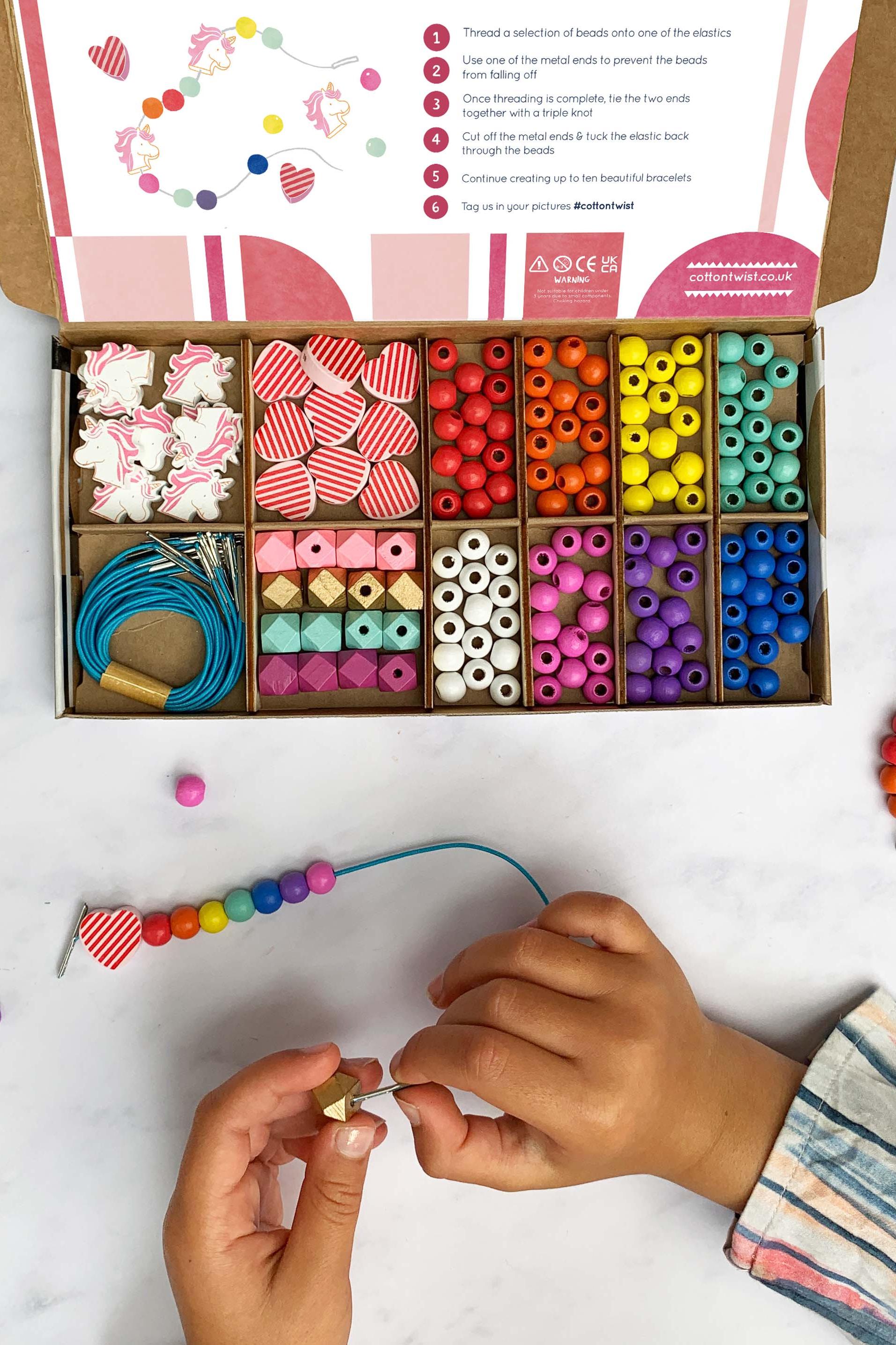 Cotton Twist Unicorn & Heart Bracelet Making Kit