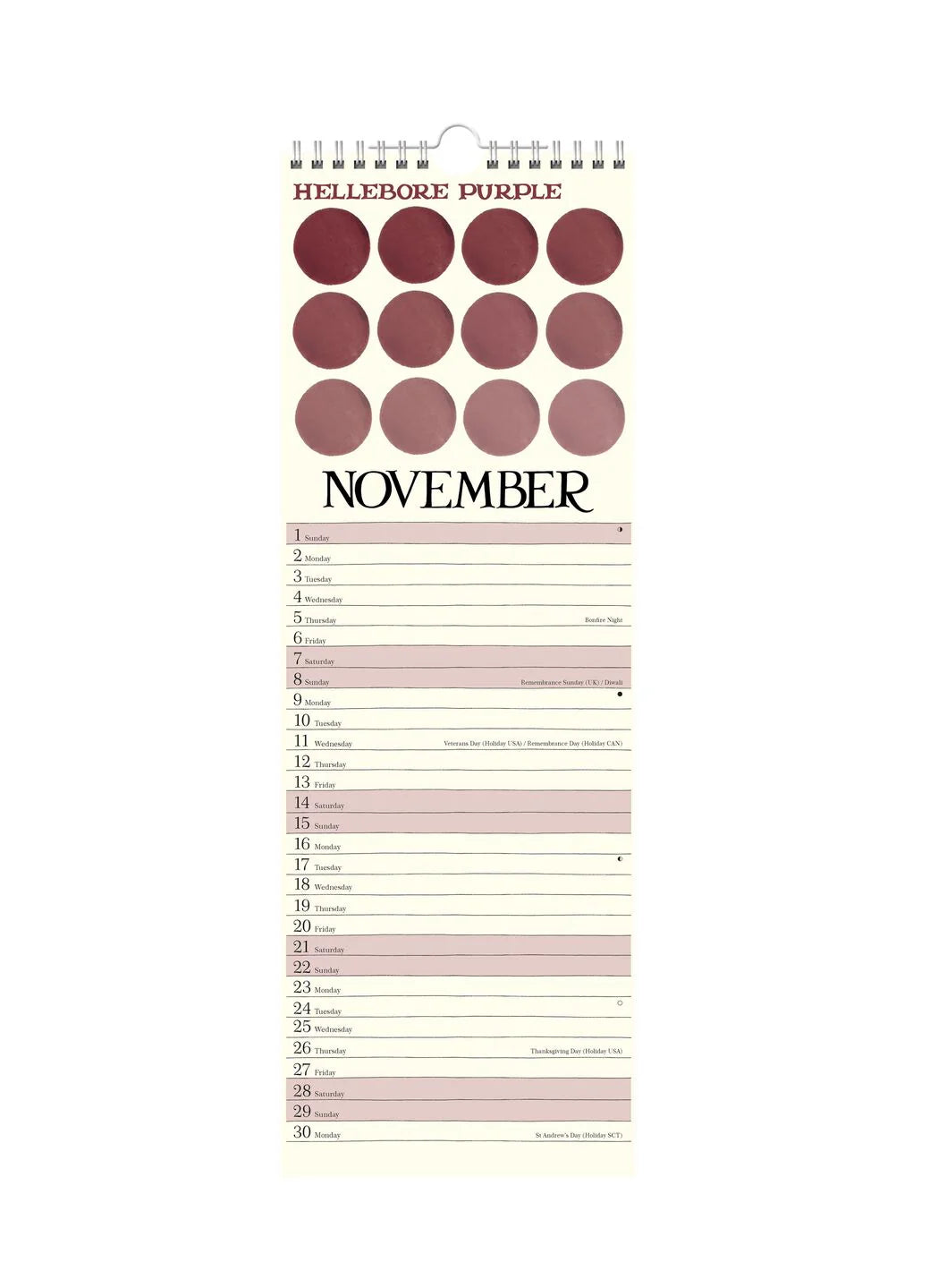 EMMA BRIDGEWATER COLOUR PALETTE SLIM  CALENDAR 2026