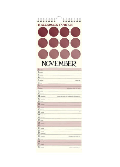 EMMA BRIDGEWATER COLOUR PALETTE SLIM  CALENDAR 2026