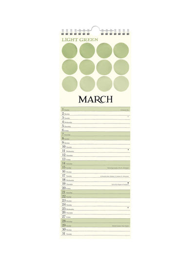 EMMA BRIDGEWATER COLOUR PALETTE SLIM  CALENDAR 2026