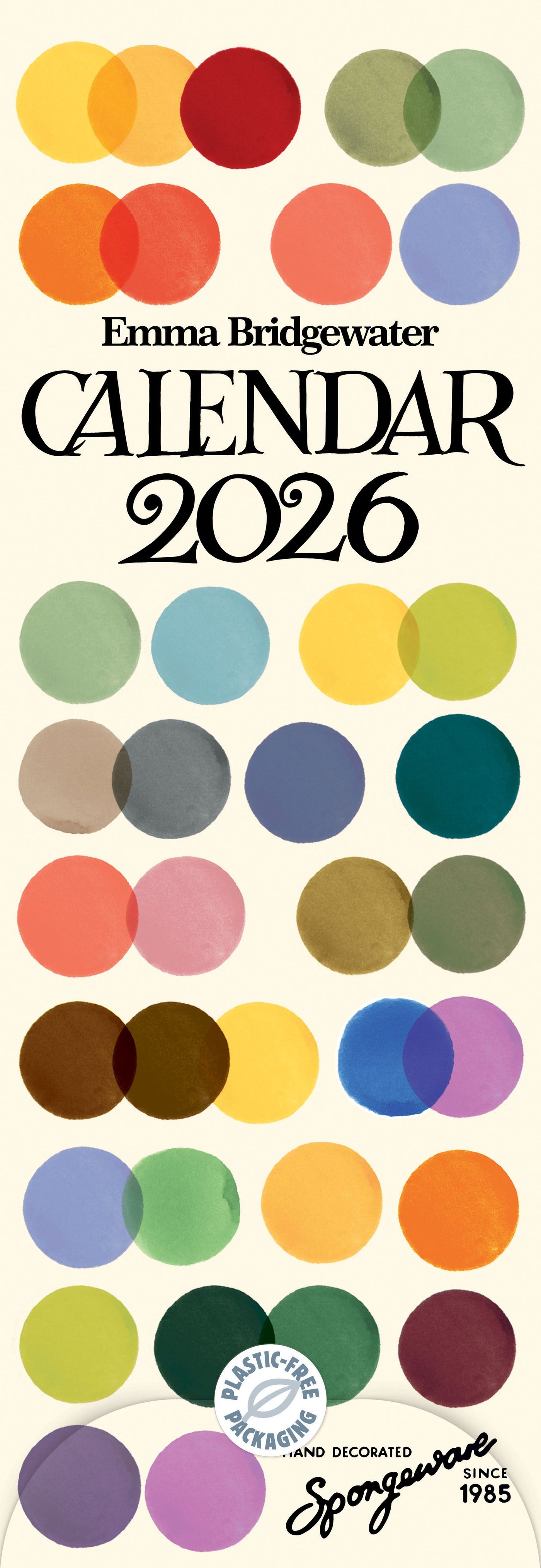 EMMA BRIDGEWATER COLOUR PALETTE SLIM  CALENDAR 2026