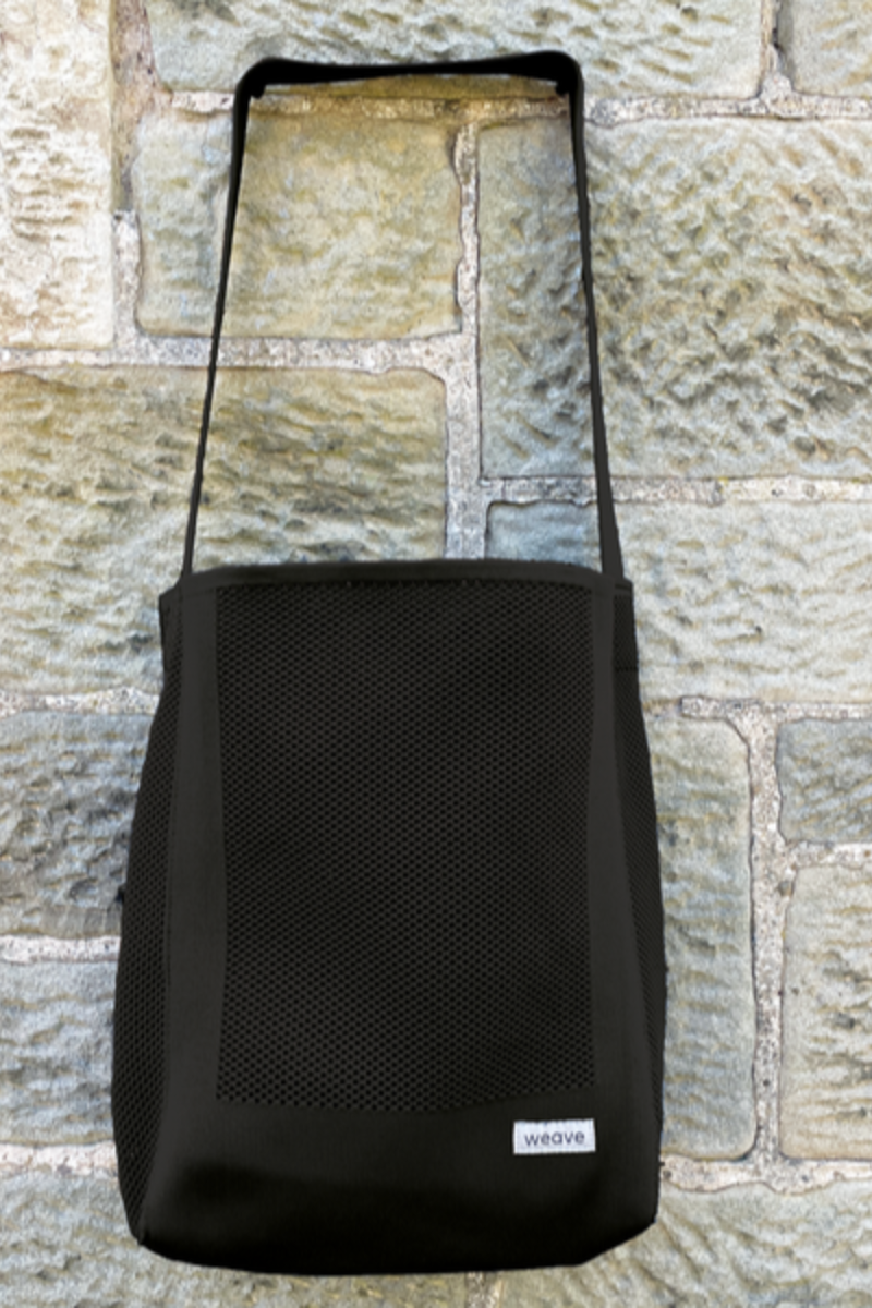 Earth Squared Black Weave Shoulder Bag-Womens-Ohh! By Gum - Shop Sustainable