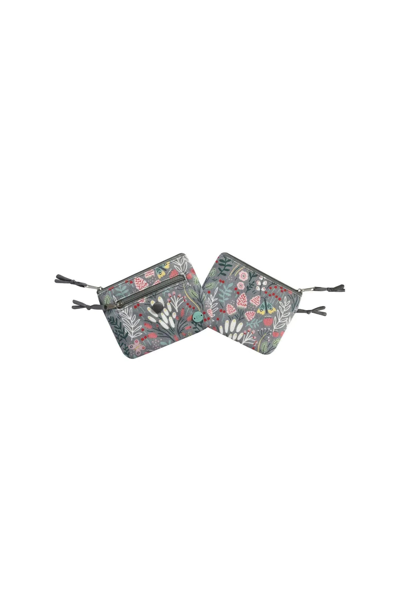 Earth Squared Grey Floral Canvas Emily Purse-Accessories-Ohh! By Gum - Shop Sustainable