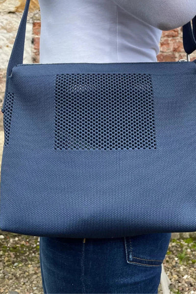 Earth Squared Navy Weave Messenger Bag-Womens-Ohh! By Gum - Shop Sustainable