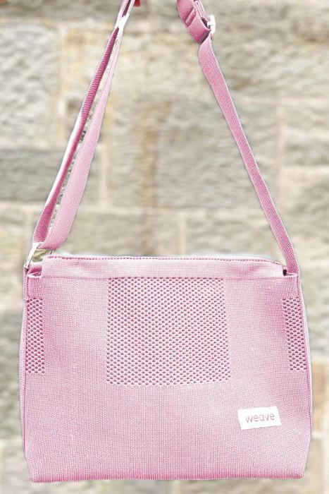 Earth Squared Pink Weave Messenger Bag-Womens-Ohh! By Gum - Shop Sustainable