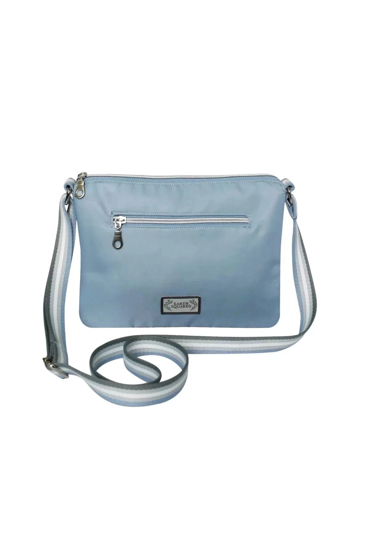 Earth Squared Recycled Voyage Messenger Dusty Blue Bag-Womens-Ohh! By Gum - Shop Sustainable