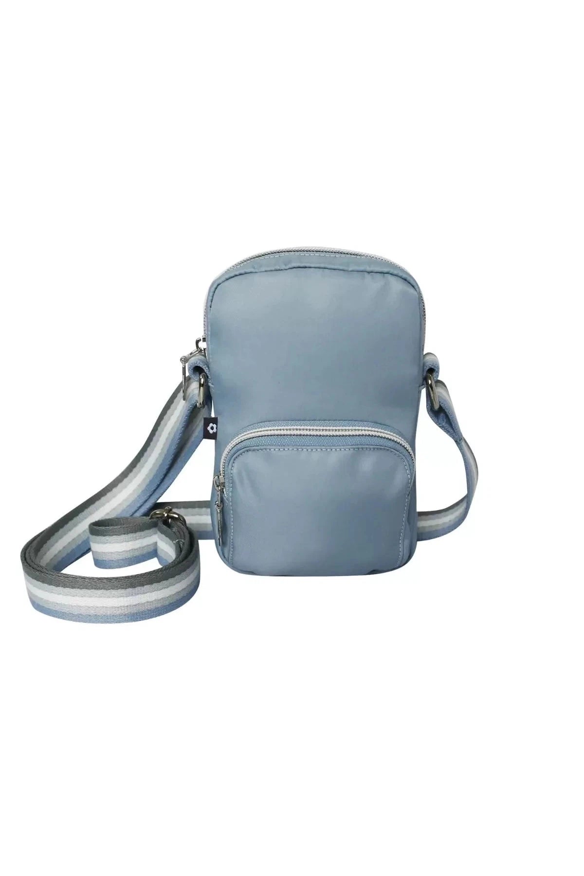Earth Squared Recycled Voyage Mini Crossbody Dusty Blue Pouch Bag-Womens-Ohh! By Gum - Shop Sustainable