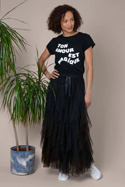 Eleven Loves Iris Tulle Skirt Black-Womens-Ohh! By Gum - Shop Sustainable