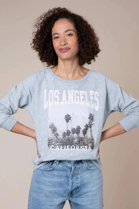 Eleven Loves Los Angeles Sweatshirt Grey-Womens-Ohh! By Gum - Shop Sustainable