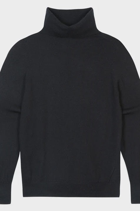 Eleven Loves Rhiannon Roll Neck Merino Jumper Black-Womens-Ohh! By Gum - Shop Sustainable