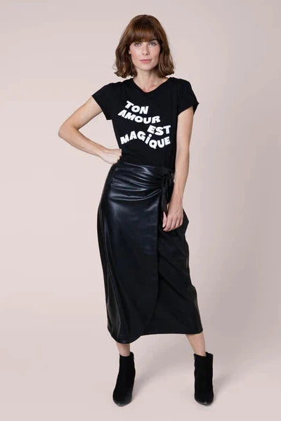 Eleven Loves Rosanna Bio Leather Wrap Skirt-Womens-Ohh! By Gum - Shop Sustainable