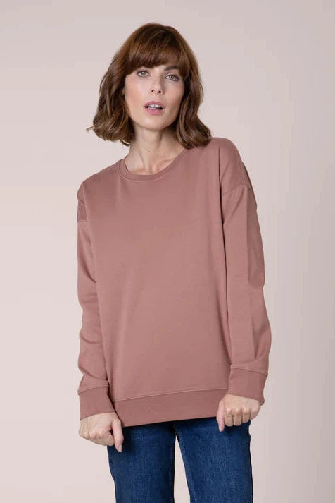 Eleven Loves The Perfect Crew Neck Sweatshirt Mocha-Womens-Ohh! By Gum - Shop Sustainable