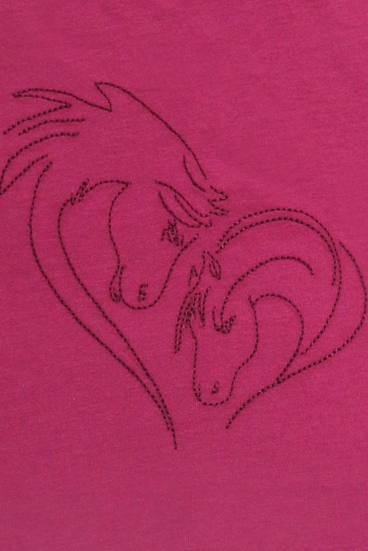 Enfant Terrible Shirt with Horse Head Embroidery in Berry